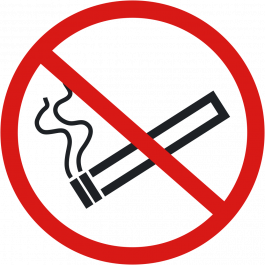 Luistamaton lattiakuvake: ”Tupakointi kielletty”