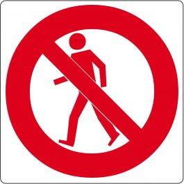“Ei jalankulkijoille” -lattiakuvake