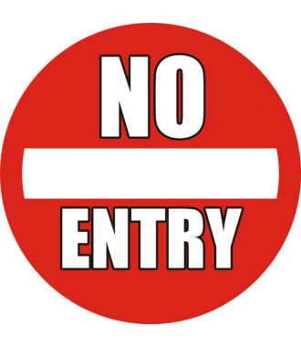 Luistamaton lattiakuvake: ”No Entry”
