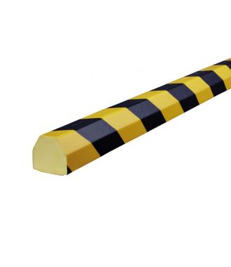 Knuffi puskuri tasaisille pinnoille, tyyppi CC - keltainen/musta - 5 metri